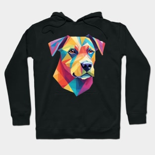 Geometrical Dog, vibrant, calm brown eyes #2 Hoodie